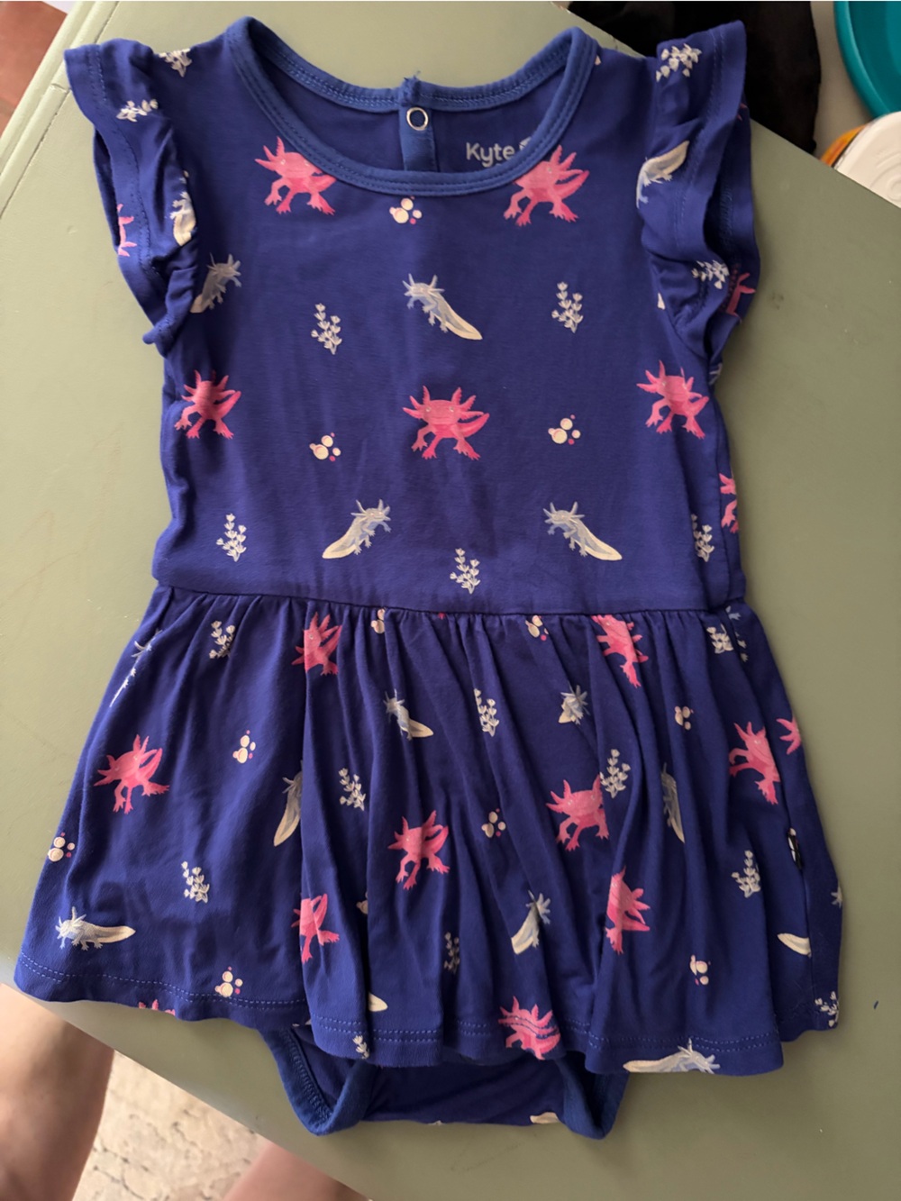 Kyte BABY Axolotl Blue One-Piece Bodysuit Twirl